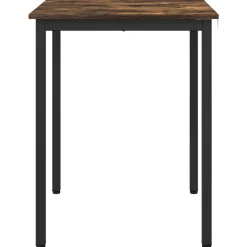 vidaXL Eettafels 60 x 60 x 75 cm Bewerkt hout Gerookt eiken Vierkant