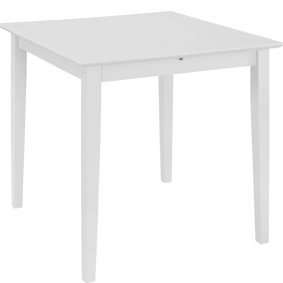 vidaXL Eettafel verlengbaar (80-120)x80x74 cm MDF wit