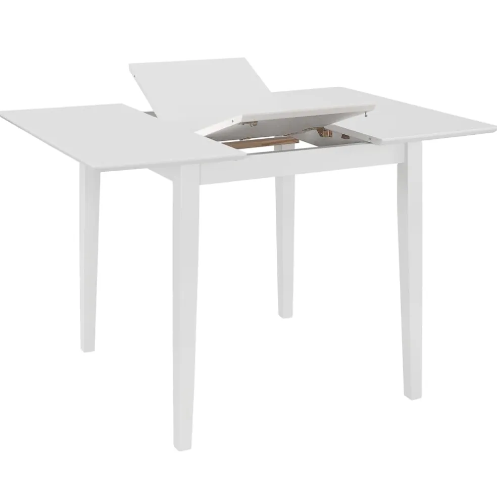 vidaXL Eettafel verlengbaar (80-120)x80x74 cm MDF wit