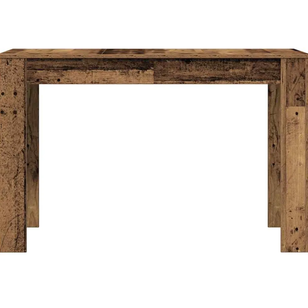 vidaXL Eettafel 120x60x76 cm bewerkt hout oud houtkleurig