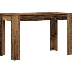 vidaXL Eettafel 120x60x76 cm bewerkt hout oud houtkleurig