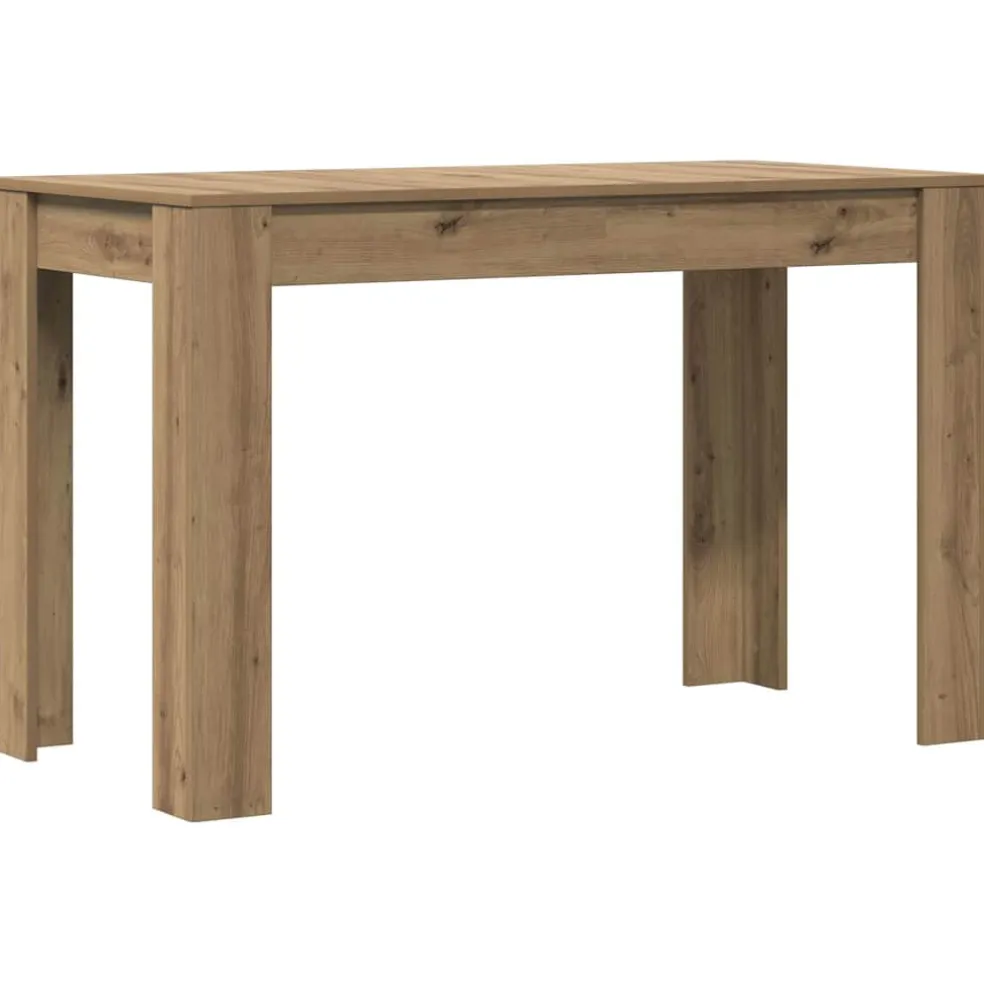 vidaXL Eettafel 120x60x76 cm bewerkt hout artisanaal eikenkleur