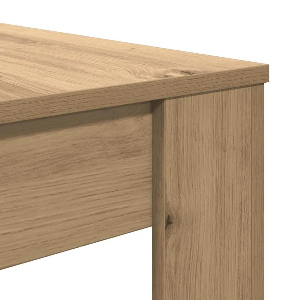 vidaXL Eettafel 120x60x76 cm bewerkt hout artisanaal eikenkleur