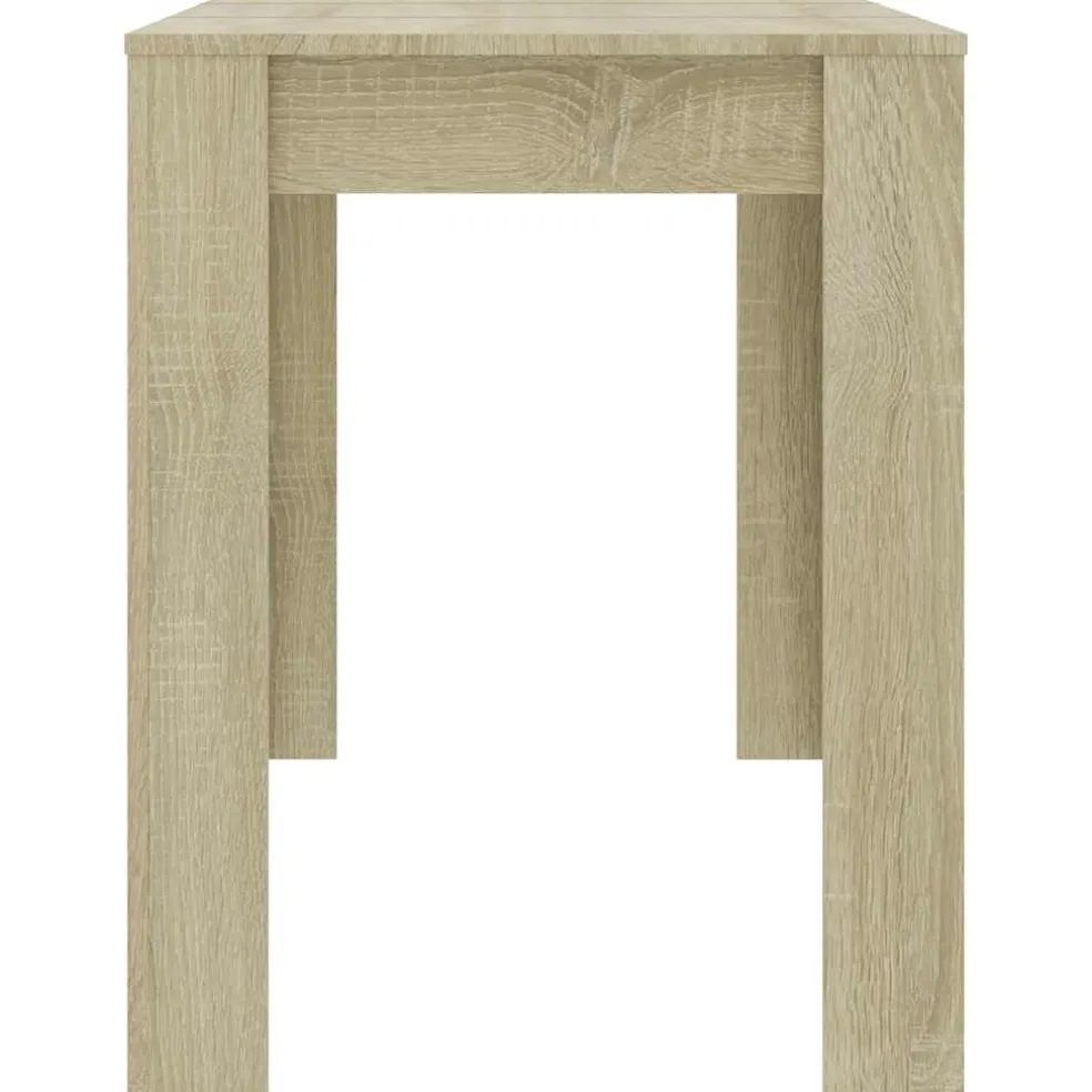 vidaXL Eettafel 120x60x76 cm bewerkt hout sonoma eikenkleurig