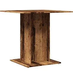 vidaXL Eettafel 80x80x75 cm bewerkt hout oud houtkleurig