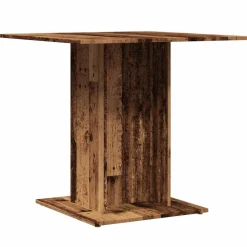 vidaXL Eettafel 80x80x75 cm bewerkt hout oud houtkleurig