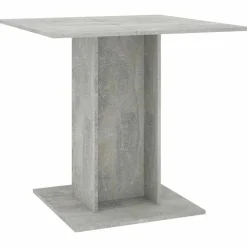 vidaXL Eettafel 80x80x75 cm bewerkt hout betongrijs