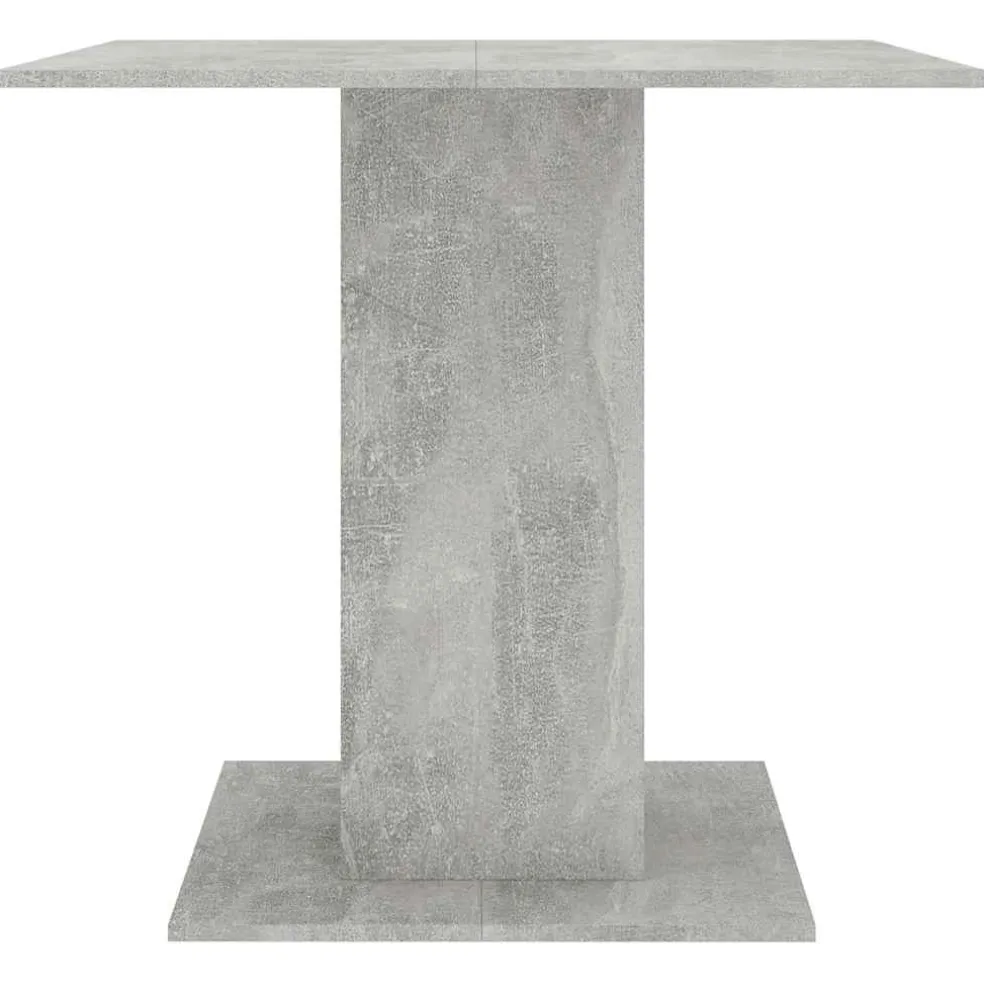 vidaXL Eettafel 80x80x75 cm bewerkt hout betongrijs