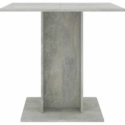 vidaXL Eettafel 80x80x75 cm bewerkt hout betongrijs