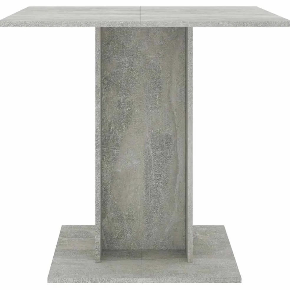 vidaXL Eettafel 80x80x75 cm bewerkt hout betongrijs