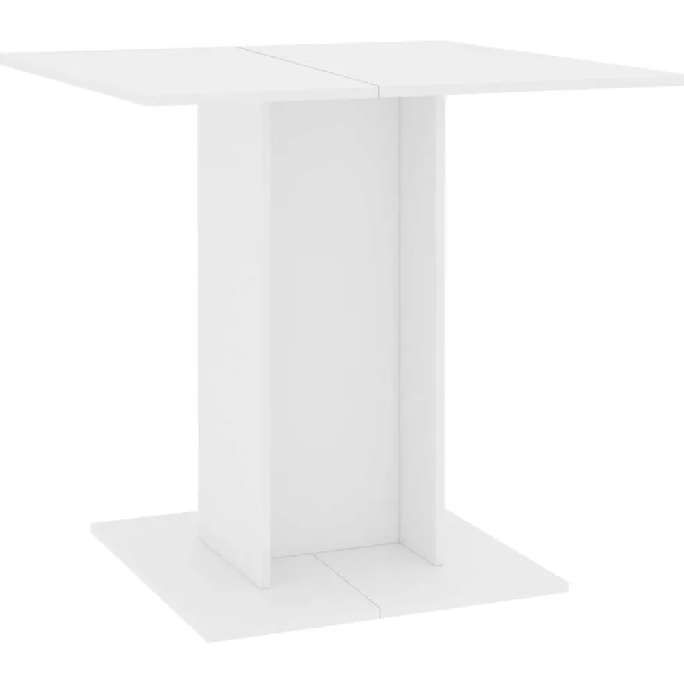 vidaXL Eettafel 80x80x75 cm bewerkt hout wit