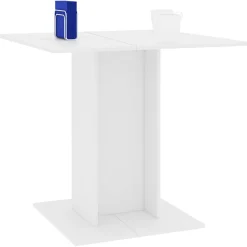 vidaXL Eettafel 80x80x75 cm bewerkt hout wit