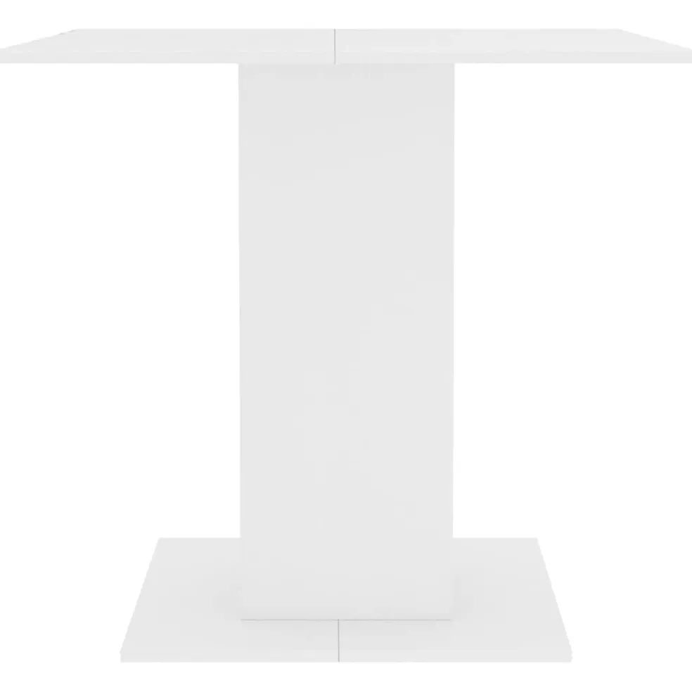vidaXL Eettafel 80x80x75 cm bewerkt hout wit