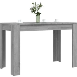 vidaXL Eettafel 120x60x76 cm bewerkt hout grijs sonoma eikenkleurig