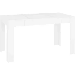 vidaXL Eettafel 140x74,5x76 cm bewerkt hout wit