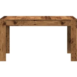 vidaXL Eettafel 140x74,5x76 cm bewerkt hout oud houtkleurig