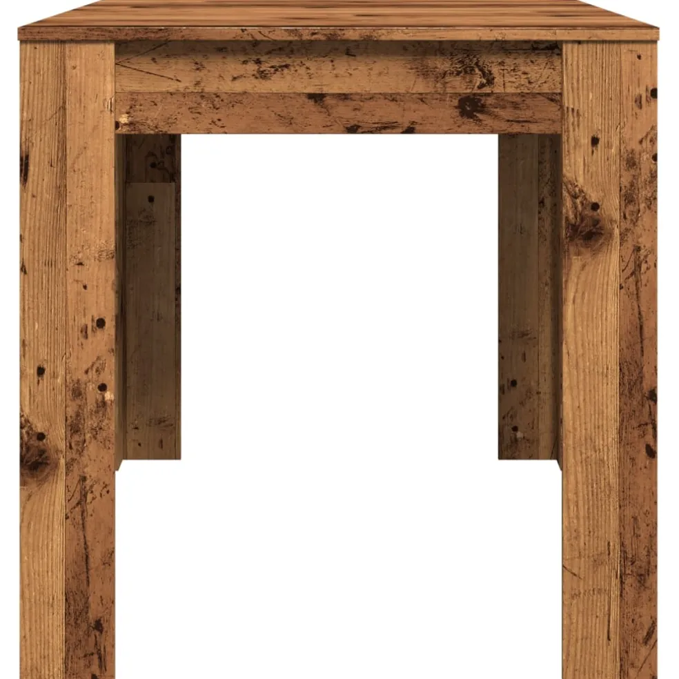 vidaXL Eettafel 140x74,5x76 cm bewerkt hout oud houtkleurig
