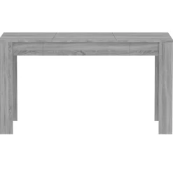 vidaXL Eettafel 140x74,5x76 cm bewerkt hout grijs sonoma eikenkleurig