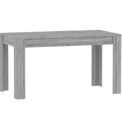 vidaXL Eettafel 140x74,5x76 cm bewerkt hout grijs sonoma eikenkleurig