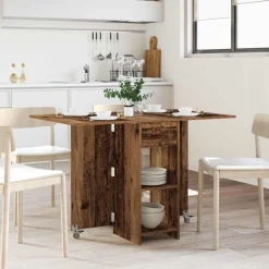 vidaXL Eettafel 115 x 70 x 75 cm Bewerkt hout Oud hout Rechthoekig