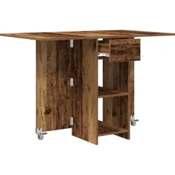 vidaXL Eettafel 115 x 70 x 75 cm Bewerkt hout Oud hout Rechthoekig
