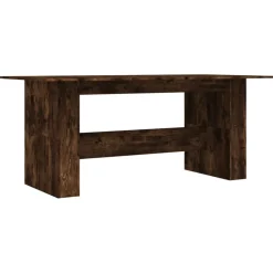 vidaXL Eettafel 180x90x76 cm bewerkt hout gerookt eikenkleurig