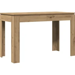 vidaXL Eettafel 120x60x76 cm bewerkt hout artisanaal eikenkleur