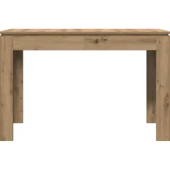 vidaXL Eettafel 120x60x76 cm bewerkt hout artisanaal eikenkleur