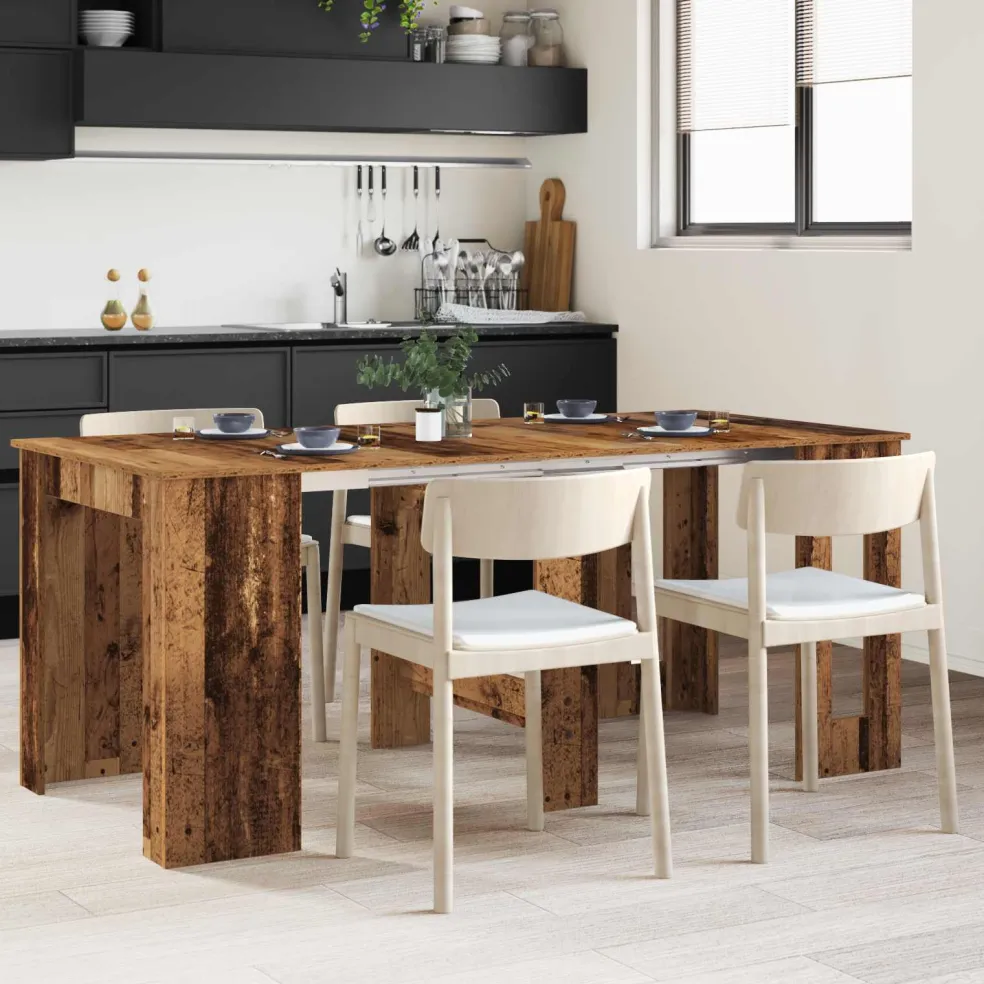 vidaXL Eettafel 180 x 85 x 75 cm Bewerkt hout Oud hout Rechthoekig