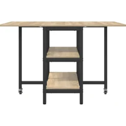 vidaXL Eettafel 122 x 80 x 76,5 cm Bewerkt hout Sonoma Eiken