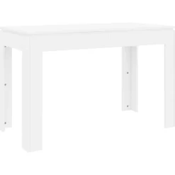 vidaXL Eettafel 120x60x76 cm bewerkt hout wit