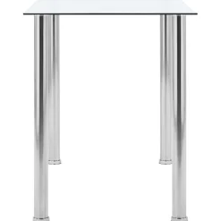 vidaXL Eettafel 120x60x75 cm gehard glas transparant