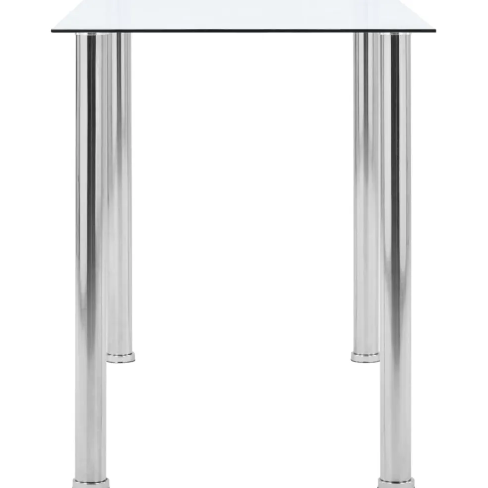 vidaXL Eettafel 120x60x75 cm gehard glas transparant