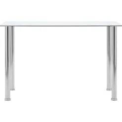 vidaXL Eettafel 120x60x75 cm gehard glas transparant