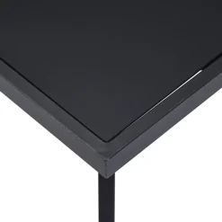 vidaXL Eettafel 140x70x75 cm gehard glas zwart