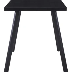 vidaXL Eettafel 140x70x75 cm gehard glas zwart