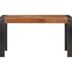 vidaXL Eettafel 140x70x76 cm massief ruw mangohout