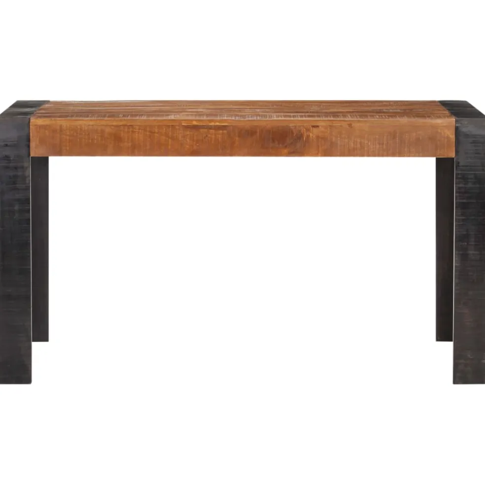 vidaXL Eettafel 140x70x76 cm massief ruw mangohout