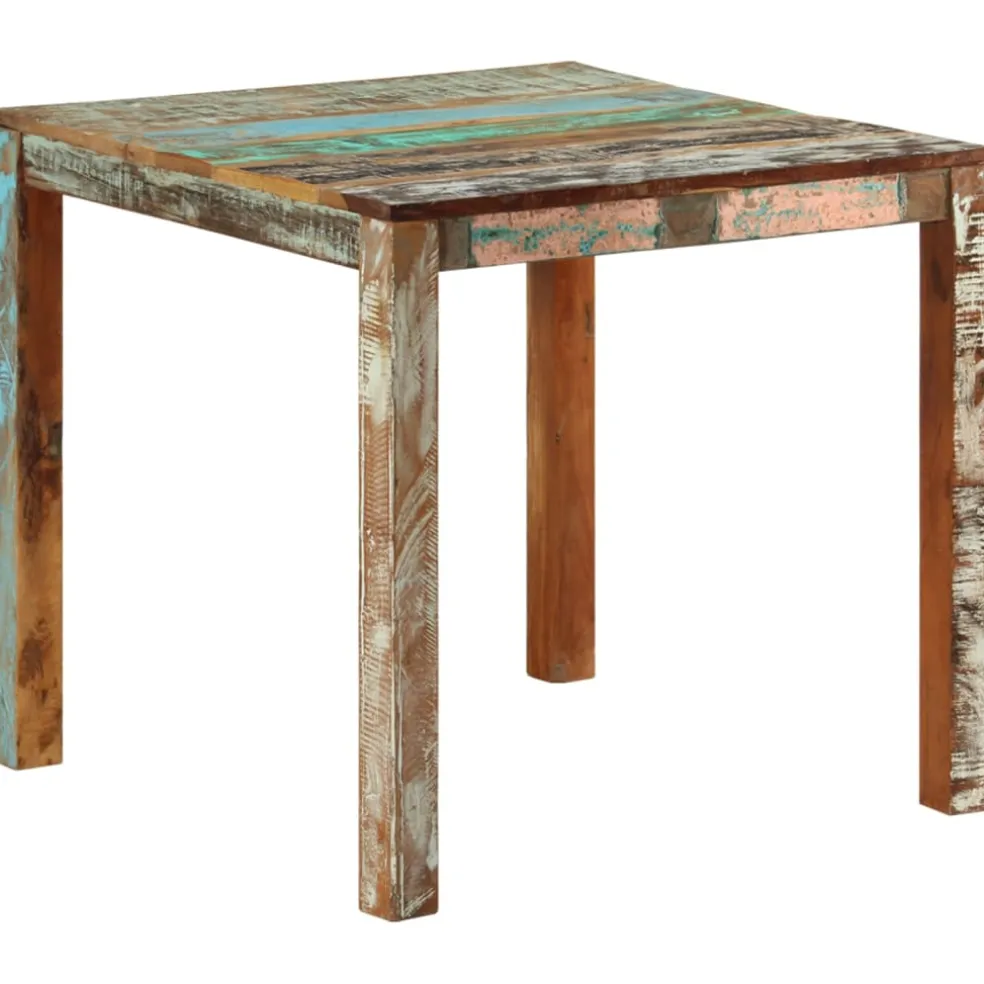 vidaXL Eettafel 82x80x76 cm massief gerecycled hout