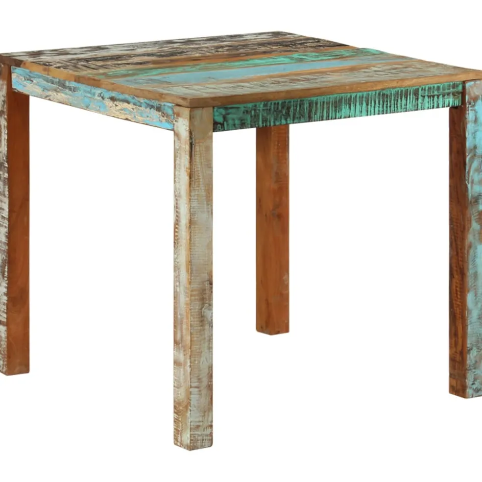vidaXL Eettafel 82x80x76 cm massief gerecycled hout
