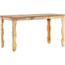 vidaXL Eettafel 140x70x76 cm massief gerecycled hout