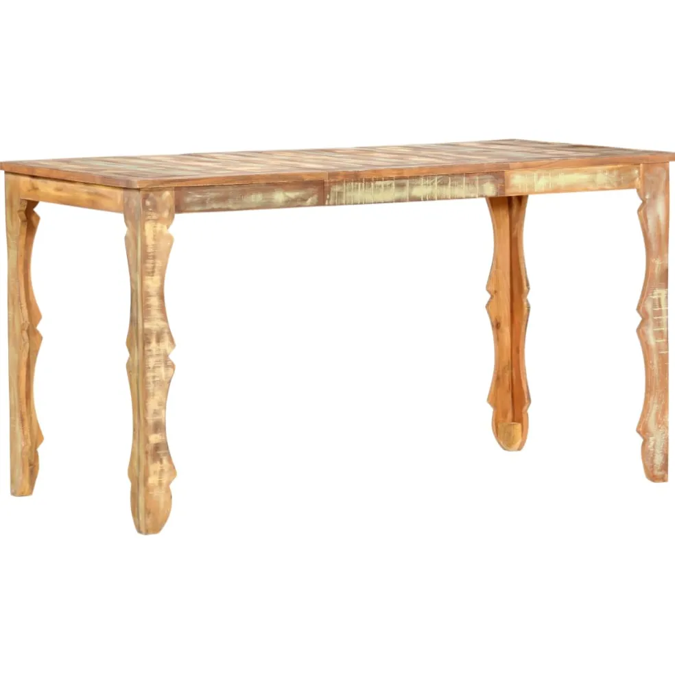 vidaXL Eettafel 140x70x76 cm massief gerecycled hout