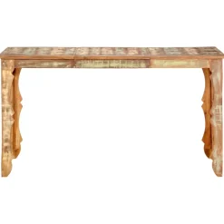 vidaXL Eettafel 140x70x76 cm massief gerecycled hout