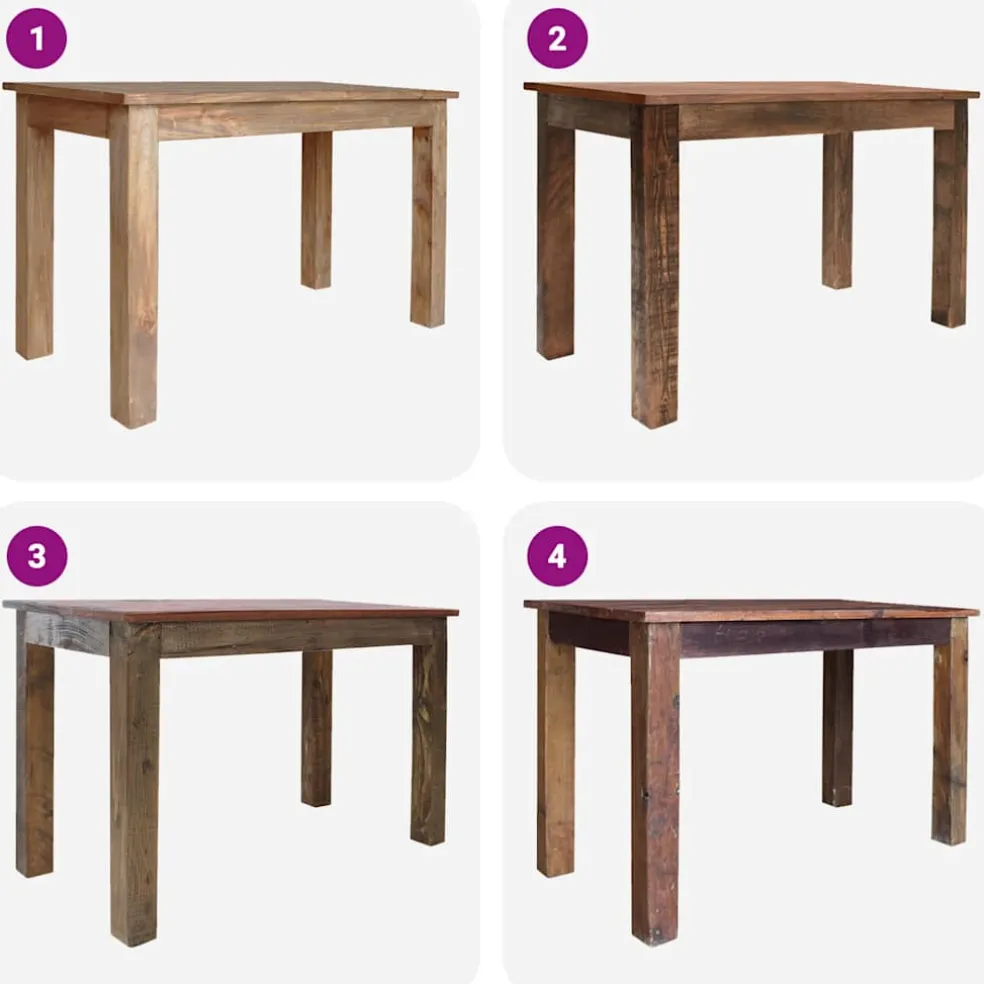 vidaXL Eettafel 120x60x77 cm massief mahoniehout