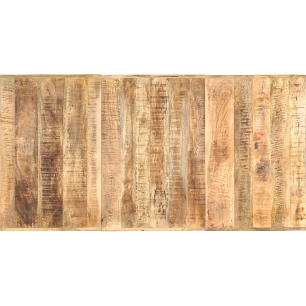 vidaXL Eettafel 180x90x76 cm massief ruw mangohout