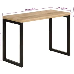vidaXL Eettafel 110x50x76 cm massief mangohout