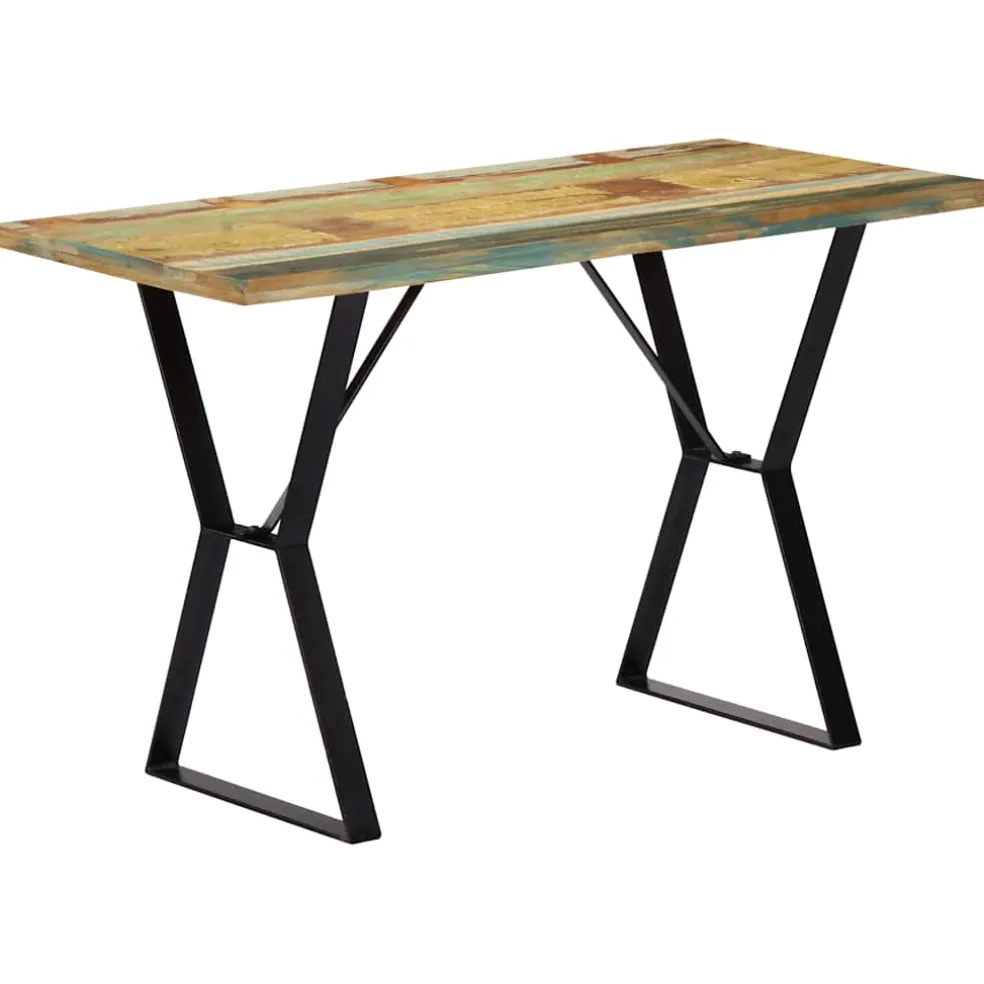 vidaXL Eettafel 120x60x76 cm massief gerecycled hout