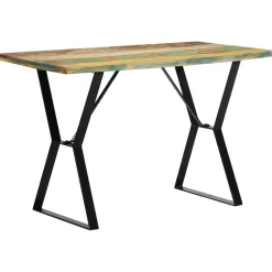 vidaXL Eettafel 120x60x76 cm massief gerecycled hout