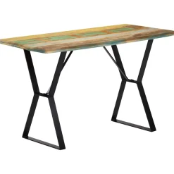 vidaXL Eettafel 120x60x76 cm massief gerecycled hout