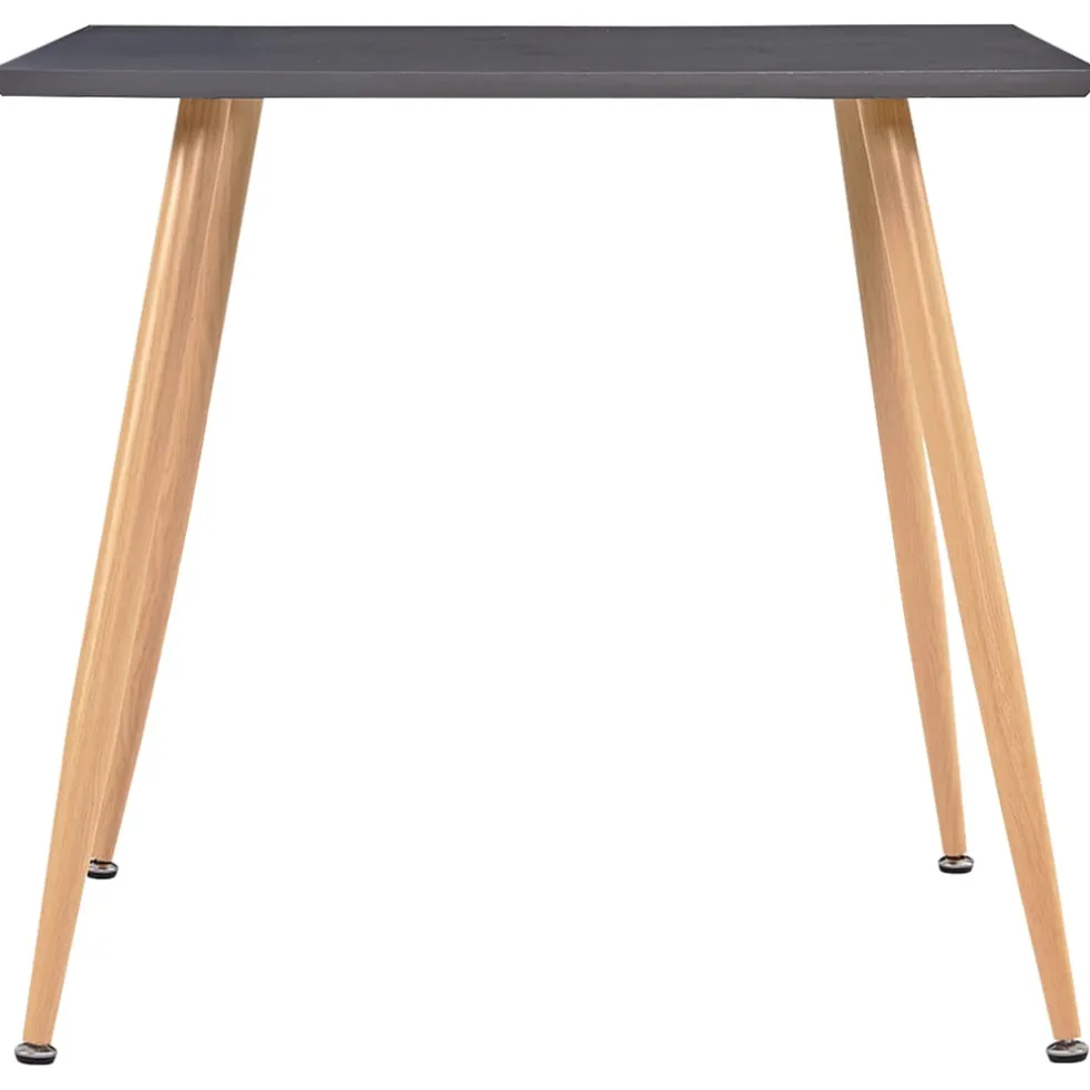 vidaXL Eettafel 80,5x80,5x73 cm MDF grijs en eikenkleurig